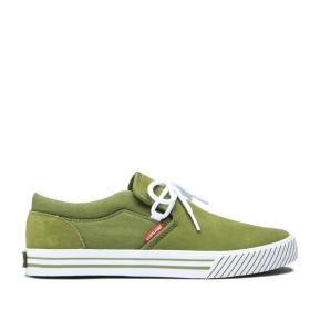 Supra Mens CUBA Moss/White/white Low Top Shoes | CA-36555